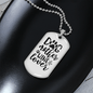 Dog Mother Wine Lover Plain Necklace Stainless Steel or 18k Gold Dog Tag 24" Chain-Express Your Love Gifts
