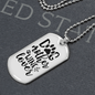 Dog Mother Wine Lover Plain Necklace Stainless Steel or 18k Gold Dog Tag 24" Chain-Express Your Love Gifts