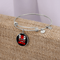 Dog Mother Wine Lover Red White Bracelet Stainless Steel or 18k Gold Circle Bangle-Express Your Love Gifts