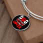 Dog Mother Wine Lover Red White Bracelet Stainless Steel or 18k Gold Circle Bangle-Express Your Love Gifts