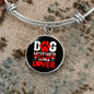 Dog Mother Wine Lover Red White Bracelet Stainless Steel or 18k Gold Circle Bangle-Express Your Love Gifts