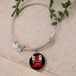 Dog Mother Wine Lover Red White Bracelet Stainless Steel or 18k Gold Circle Bangle-Express Your Love Gifts