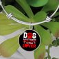 Dog Mother Wine Lover Red White Bracelet Stainless Steel or 18k Gold Circle Bangle-Express Your Love Gifts