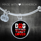 Dog Mother Wine Lover Red White Bracelet Stainless Steel or 18k Gold Circle Bangle-Express Your Love Gifts