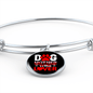 Dog Mother Wine Lover Red White Bracelet Stainless Steel or 18k Gold Circle Bangle-Express Your Love Gifts