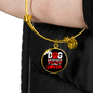 Dog Mother Wine Lover Red White Bracelet Stainless Steel or 18k Gold Circle Bangle-Express Your Love Gifts