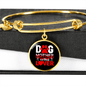 Dog Mother Wine Lover Red White Bracelet Stainless Steel or 18k Gold Circle Bangle-Express Your Love Gifts