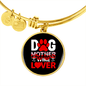 Dog Mother Wine Lover Red White Bracelet Stainless Steel or 18k Gold Circle Bangle-Express Your Love Gifts