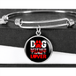 Dog Mother Wine Lover Red White Bracelet Stainless Steel or 18k Gold Circle Bangle-Express Your Love Gifts