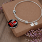 Dog Mother Wine Lover Red White Bracelet Stainless Steel or 18k Gold Circle Bangle-Express Your Love Gifts
