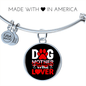 Dog Mother Wine Lover Red White Bracelet Stainless Steel or 18k Gold Circle Bangle-Express Your Love Gifts