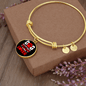 Dog Mother Wine Lover Red White Bracelet Stainless Steel or 18k Gold Circle Bangle-Express Your Love Gifts