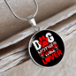 Dog Mother Wine Lover Red White Circle Necklace Stainless Steel or 18k Gold 18-22"-Express Your Love Gifts