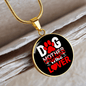 Dog Mother Wine Lover Red White Circle Necklace Stainless Steel or 18k Gold 18-22"-Express Your Love Gifts