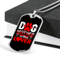 Dog Mother Wine Lover Red White Necklace Stainless Steel or 18k Gold Dog Tag 24" Chain-Express Your Love Gifts