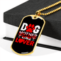 Dog Mother Wine Lover Red White Necklace Stainless Steel or 18k Gold Dog Tag 24" Chain-Express Your Love Gifts