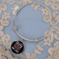Dog Mother Wine Lover White Pink Bracelet Stainless Steel or 18k Gold Circle Bangle-Express Your Love Gifts