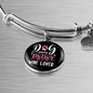 Dog Mother Wine Lover White Pink Bracelet Stainless Steel or 18k Gold Circle Bangle-Express Your Love Gifts