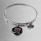 Dog Mother Wine Lover White Pink Bracelet Stainless Steel or 18k Gold Circle Bangle-Express Your Love Gifts