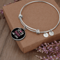Dog Mother Wine Lover White Pink Bracelet Stainless Steel or 18k Gold Circle Bangle-Express Your Love Gifts