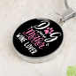 Dog Mother Wine Lover White Pink Circle Necklace Stainless Steel or 18k Gold 18-22"-Express Your Love Gifts