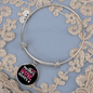 Dog Mother Wine Lover White Red Bracelet Stainless Steel or 18k Gold Circle Bangle-Express Your Love Gifts
