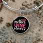Dog Mother Wine Lover White Red Bracelet Stainless Steel or 18k Gold Circle Bangle-Express Your Love Gifts