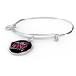 Dog Mother Wine Lover White Red Bracelet Stainless Steel or 18k Gold Circle Bangle-Express Your Love Gifts