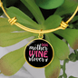 Dog Mother Wine Lover White Red Bracelet Stainless Steel or 18k Gold Circle Bangle-Express Your Love Gifts