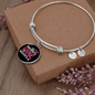 Dog Mother Wine Lover White Red Bracelet Stainless Steel or 18k Gold Circle Bangle-Express Your Love Gifts