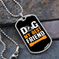 Dog My Best Friend Bone Necklace Stainless Steel or 18k Gold Dog Tag 24" Chain-Express Your Love Gifts