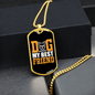 Dog My Best Friend Necklace Stainless Steel or 18k Gold Dog Tag 24" Chain-Express Your Love Gifts