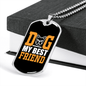 Dog My Best Friend Necklace Stainless Steel or 18k Gold Dog Tag 24" Chain-Express Your Love Gifts