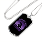 Dog My Best Friend Purple Necklace Stainless Steel or 18k Gold Dog Tag 24" Chain-Express Your Love Gifts