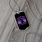 Dog My Best Friend Purple Necklace Stainless Steel or 18k Gold Dog Tag 24" Chain-Express Your Love Gifts