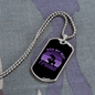 Dog My Best Friend Purple Necklace Stainless Steel or 18k Gold Dog Tag 24" Chain-Express Your Love Gifts