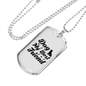 Dog My Best Friend White Necklace Stainless Steel or 18k Gold Dog Tag 24" Chain-Express Your Love Gifts