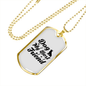 Dog My Best Friend White Necklace Stainless Steel or 18k Gold Dog Tag 24" Chain-Express Your Love Gifts