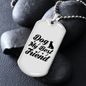 Dog My Best Friend White Necklace Stainless Steel or 18k Gold Dog Tag 24" Chain-Express Your Love Gifts