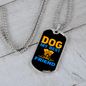 Dog My Bestfriend Necklace Stainless Steel or 18k Gold Dog Tag 24" Chain-Express Your Love Gifts