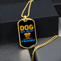 Dog My Bestfriend Necklace Stainless Steel or 18k Gold Dog Tag 24" Chain-Express Your Love Gifts