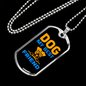 Dog My Bestfriend Necklace Stainless Steel or 18k Gold Dog Tag 24" Chain-Express Your Love Gifts