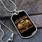 Dog Obedience Loyalty Brown Necklace Stainless Steel or 18k Gold Dog Tag 24" Chain-Express Your Love Gifts