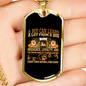 Dog Obedience Loyalty Brown Necklace Stainless Steel or 18k Gold Dog Tag 24" Chain-Express Your Love Gifts