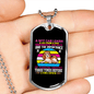 Dog Obedience Loyalty Pink Necklace Stainless Steel or 18k Gold Dog Tag 24" Chain-Express Your Love Gifts