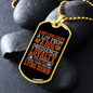 Dog Obedience Loyalty Plain Necklace Stainless Steel or 18k Gold Dog Tag 24" Chain-Express Your Love Gifts