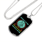 Dog Only Person Blue Necklace Stainless Steel or 18k Gold Dog Tag 24" Chain-Express Your Love Gifts