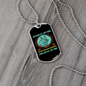 Dog Only Person Blue Necklace Stainless Steel or 18k Gold Dog Tag 24" Chain-Express Your Love Gifts