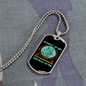 Dog Only Person Blue Necklace Stainless Steel or 18k Gold Dog Tag 24" Chain-Express Your Love Gifts