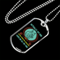 Dog Only Person Blue Necklace Stainless Steel or 18k Gold Dog Tag 24" Chain-Express Your Love Gifts